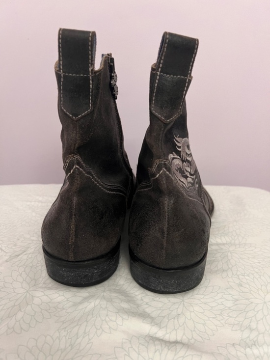 Mark Nason 67671 Rock Lives Dragon Black Leather Ankle Boots Pointed stl Size 12 main image 8